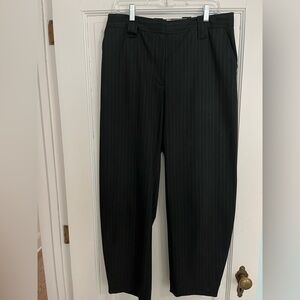GANNI Pinstripe Barrel Leg Trousers